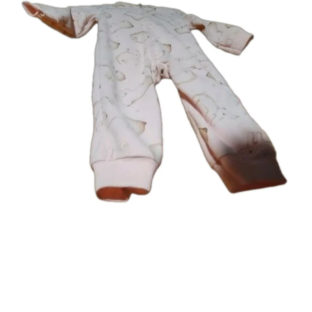 Child Of Mine By Carter's Light Pink Onsie With Bears And Middle Zipper Size 24M